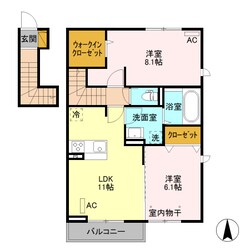 ルピナス Ａの物件間取画像